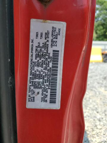 5TESN92N72Z012656 - 2002 TOYOTA TACOMA XTRACAB PRERUNNER წითელი ფოტო 12