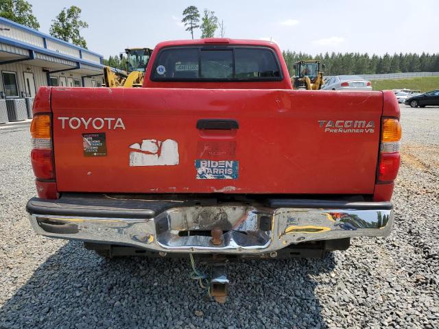 5TESN92N72Z012656 - 2002 TOYOTA TACOMA XTRACAB PRERUNNER RED photo 6