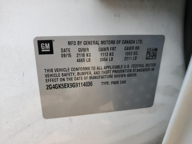 2G4GK5EX9G9114036 - 2016 BUICK REGAL 白色 照片 12