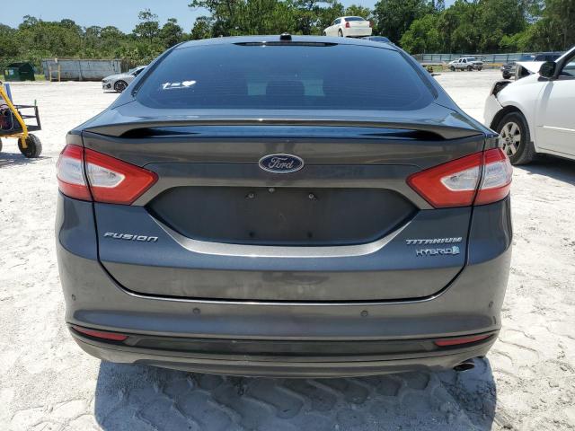 3FA6P0RU7FR118301 - 2015 FORD FUSION TITANIUM HEV GRAY photo 6