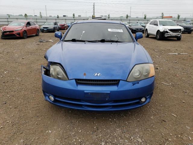 KMHHN65F44U109186 - 2004 HYUNDAI TIBURON GT BLUE photo 5