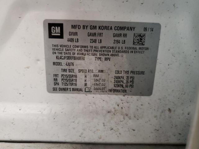 KL4CJFSBXFB048690 - 2015 BUICK ENCORE CONVENIENCE 白色 照片 13