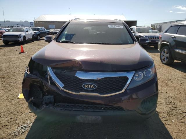 5XYKTDA23CG270359 - 2012 KIA SORENTO BASE BURGUNDY photo 5