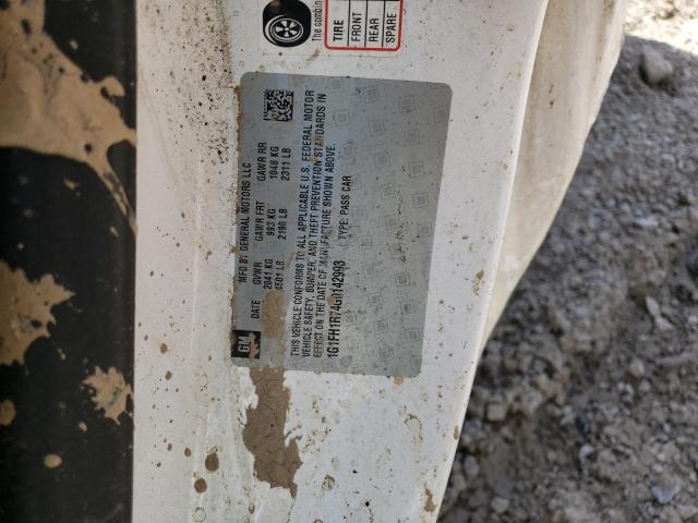 1G1FH1R74G0142993 - 2016 CHEVROLET CAMARO SS WHITE photo 13