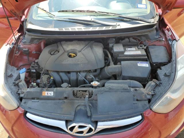 KMHDH4AE5CU233344 - 2012 HYUNDAI ELANTRA GLS RED photo 11