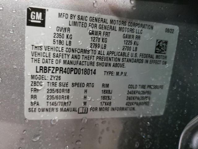 LRBFZPR40PD018014 - 2023 BUICK ENVISION ESSENCE SILVER photo 13