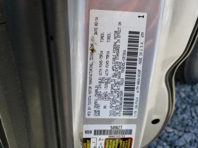 5TFSX5EN0GX043809 - 2016 TOYOTA TACOMA ACCESS CAB Күміс фото 12