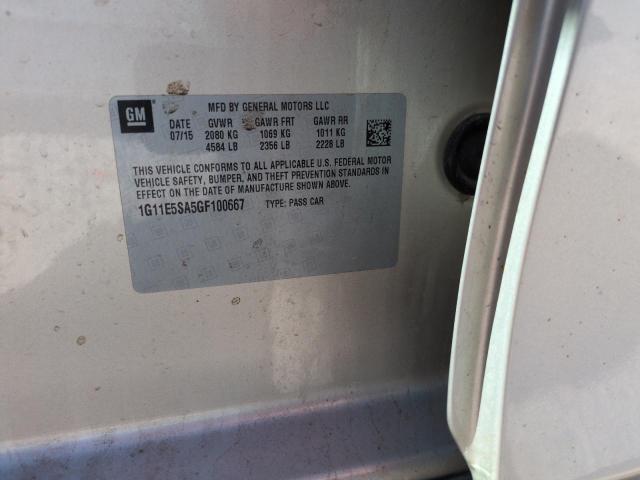 1G11E5SA5GF100667 - 2016 CHEVROLET MALIBU LIM LTZ TAN photo 12