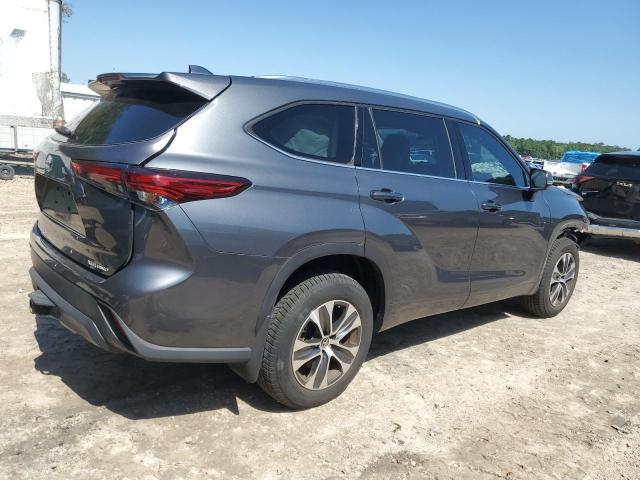5TDGZRBH4LS043916 - 2020 TOYOTA HIGHLANDER XLE GRAY photo 3