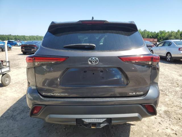 5TDGZRBH4LS043916 - 2020 TOYOTA HIGHLANDER XLE GRAY photo 6
