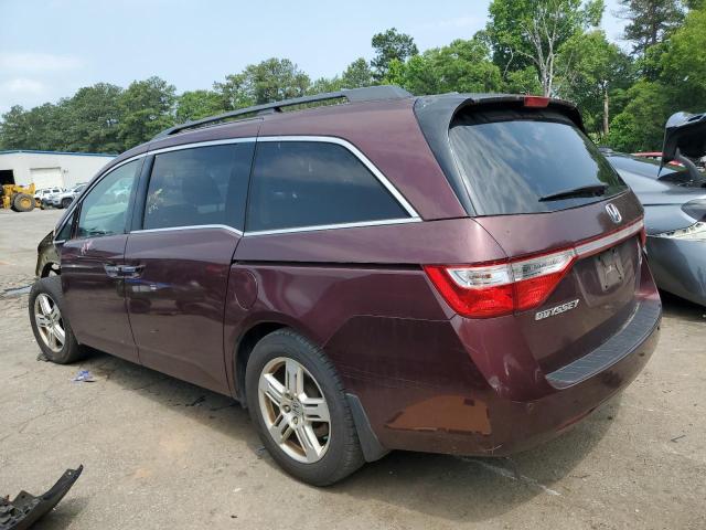 5FNRL5H90DB055392 - 2013 HONDA ODYSSEY TOURING MAROON photo 2