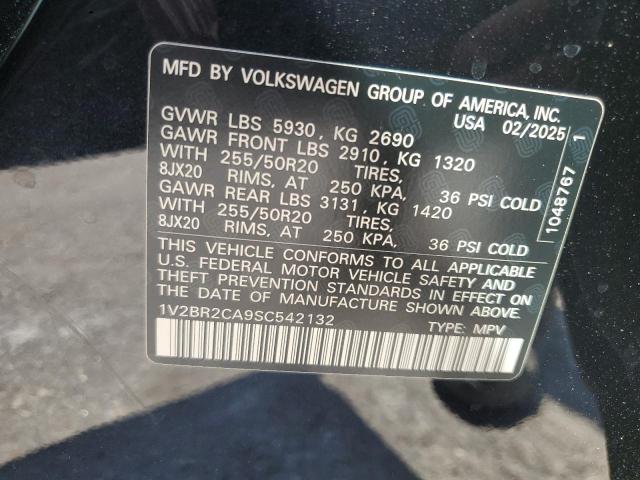 1V2BR2CA9SC542132 - 2025 VOLKSWAGEN ATLAS SEL Qara foto 13