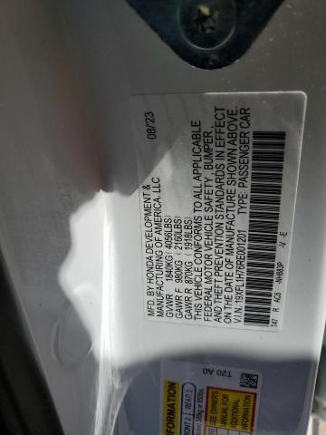 19XFL1H76RE001201 - 2024 HONDA CIVIC EXL თეთრი ფოტო 12