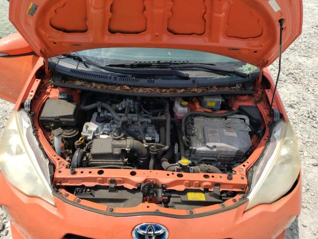 JTDKDTB35C1010687 - 2012 TOYOTA PRIUS C ORANGE photo 11