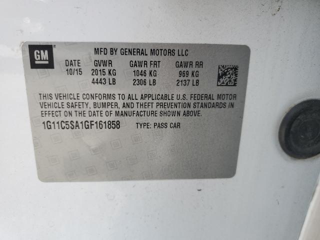 1G11C5SA1GF161858 - 2016 CHEVROLET MALIBU LIM LT 白色 照片 12