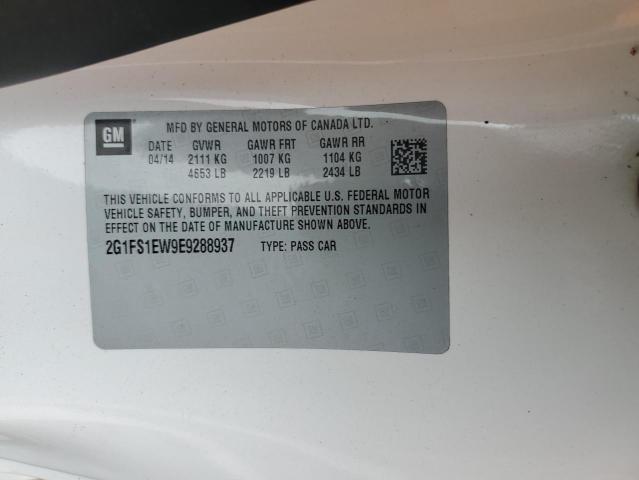 2G1FS1EW9E9288937 - 2014 CHEVROLET CAMARO SS WHITE photo 12