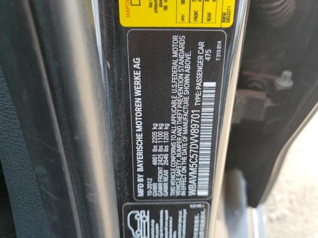 WBAVM5C57DVV89701 - 2013 BMW X1 XDRIVE35I BLACK photo 12