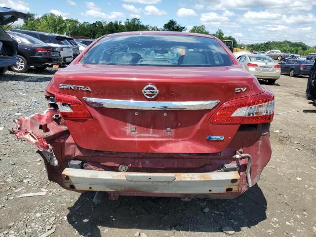 3N1AB7APXEY321837 - 2014 NISSAN SENTRA S RED photo 6