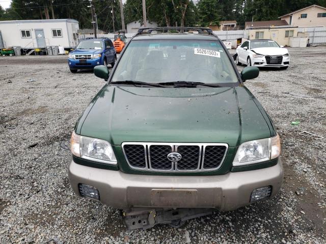 JF1SF65552H756920 - 2002 SUBARU FORESTER S GREEN photo 5
