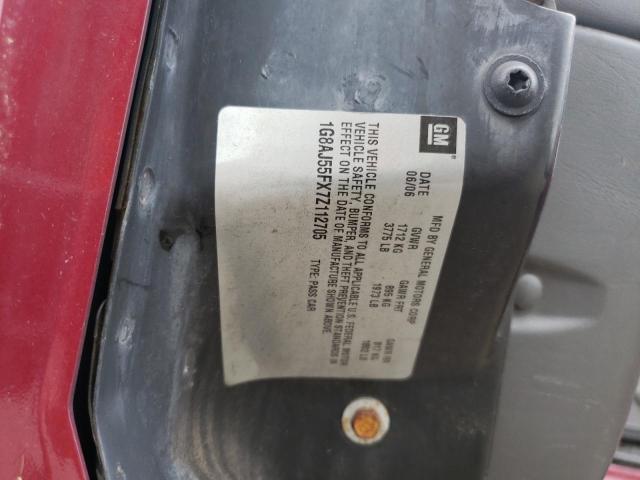 1G8AJ55FX7Z112705 - 2007 SATURN ION LEVEL 2 მუქწითელი ფოტო 12