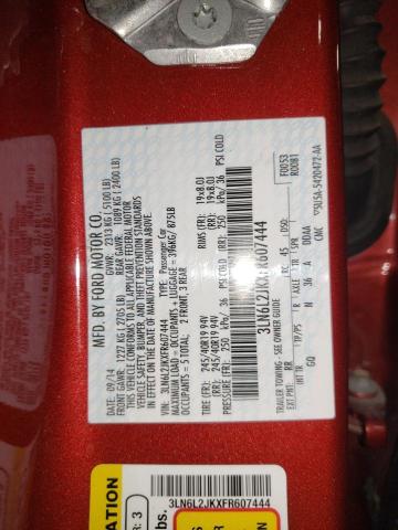 3LN6L2JKXFR607444 - 2015 LINCOLN MKZ BURGUNDY photo 13