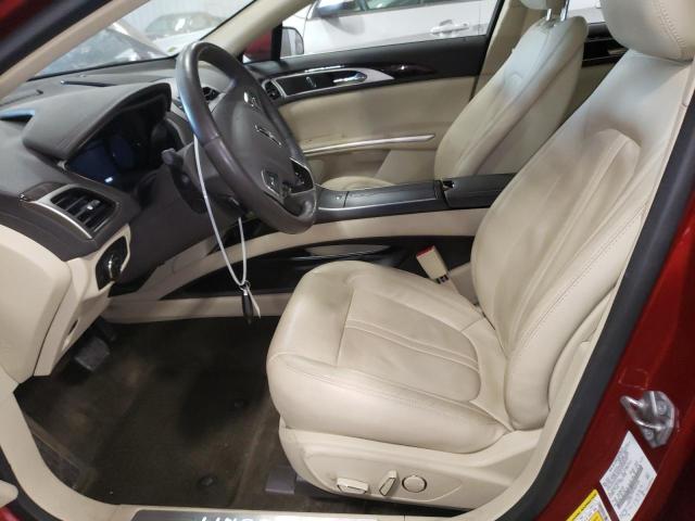 3LN6L2JKXFR607444 - 2015 LINCOLN MKZ BURGUNDY photo 7