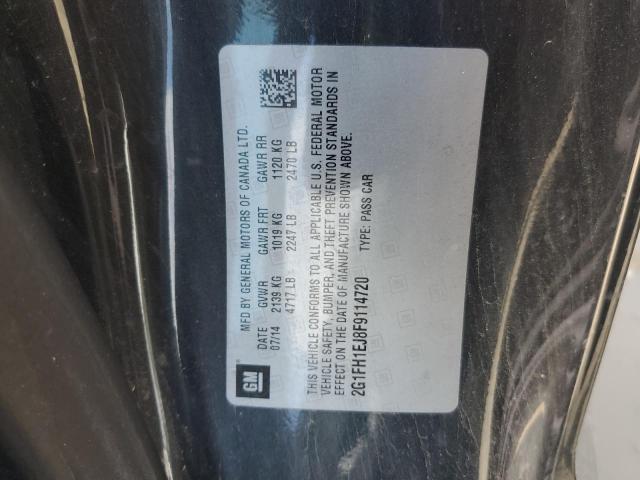 2G1FH1EJ8F9114720 - 2015 CHEVROLET CAMARO SS GRAY photo 12