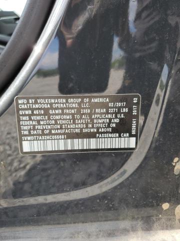 1VWDT7A32HC055681 - 2017 VOLKSWAGEN PASSAT R-LINE Grau Foto 12