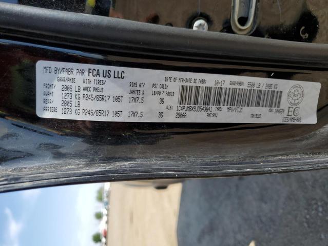 1C4PJMBX9JD543841 - 2018 JEEP CHEROKEE TRAILHAWK BLACK photo 13