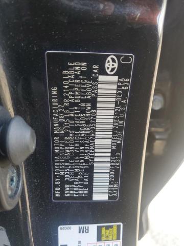 5YFEPMAE7NP357708 - 2022 TOYOTA COROLLA LE BLACK photo 12