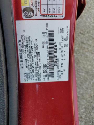 3LNHM26T19R605674 - 2009 LINCOLN MKZ RED photo 12