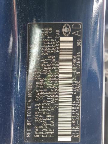 2T1KR32E45C387383 - 2005 TOYOTA COROLLA MA XR BLUE photo 13