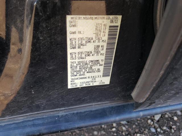 5N1AR1NB6BC634131 - 2011 NISSAN PATHFINDER S BLACK photo 12