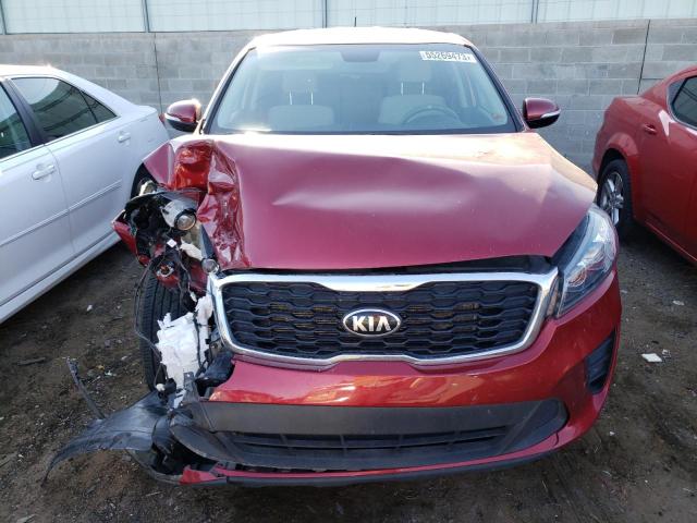 5XYPG4A32LG711918 - 2020 KIA SORENTO L RED photo 5