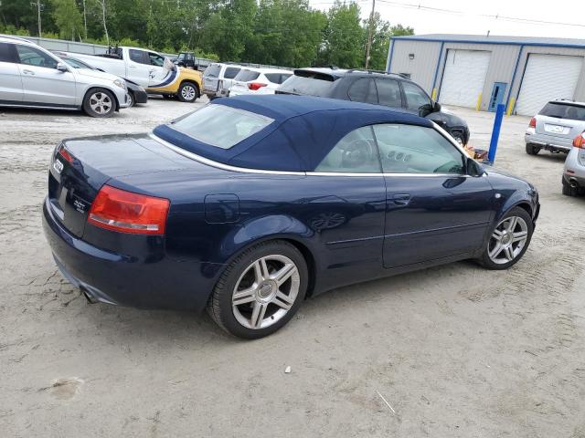 WAUDF48HX8K001719 - 2008 AUDI A4 2.0T CABRIOLET QUATTRO BLUE photo 3