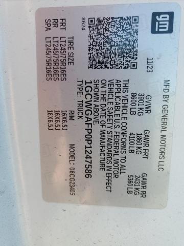 1GCWGAFP0P1247586 - 2023 CHEVROLET EXPRESS G2 WHITE photo 13