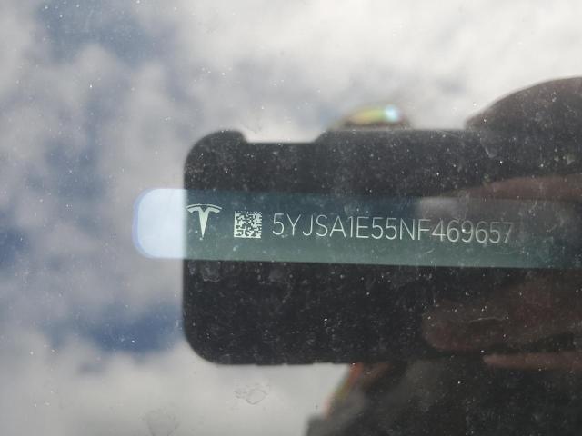5YJSA1E55NF469657 - 2022 TESLA MODEL S Ağ foto 12