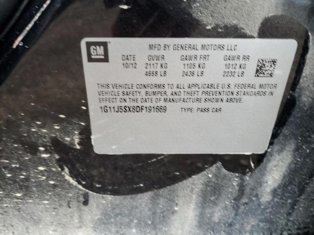 1G11J5SX8DF191669 - 2013 CHEVROLET MALIBU LTZ 黑色 照片 12