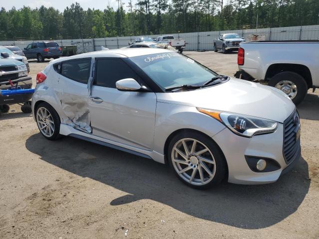 KMHTC6AE5GU260927 - 2016 HYUNDAI VELOSTER TURBO SILVER photo 4