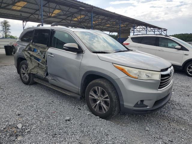 5TDJKRFH6ES017499 - 2014 TOYOTA HIGHLANDER XLE 灰色 照片 4