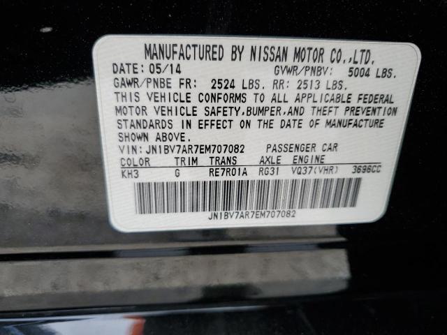 JN1BV7AR7EM707082 - 2014 INFINITI Q50 BASE BLACK photo 12