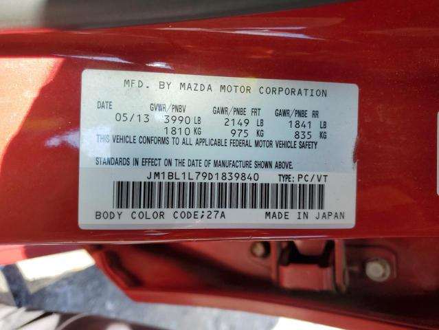 JM1BL1L79D1839840 - 2013 MAZDA 3 I RED photo 12
