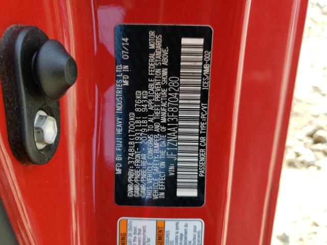 JF1ZNAA13F8704280 - 2015 TOYOTA SCION FR-S 红色 照片 12