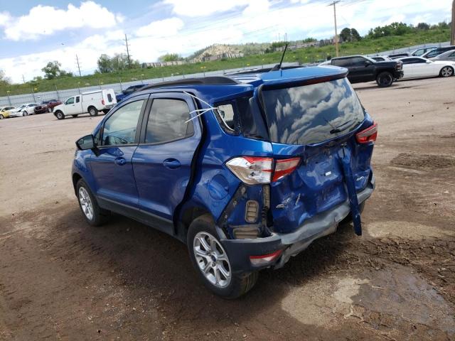 MAJ6S3GL9LC319184 - 2020 FORD ECOSPORT SE BLUE photo 2