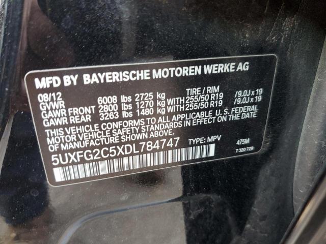 5UXFG2C5XDL784747 - 2013 BMW X6 XDRIVE35I BLACK photo 13