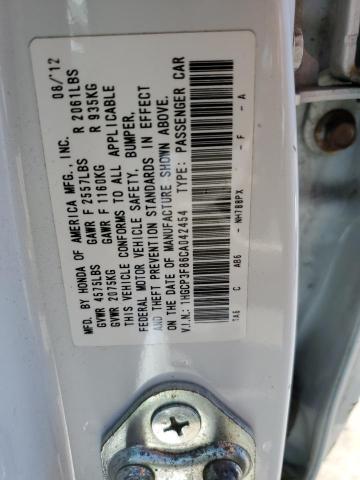 1HGCP3F86CA042454 - 2012 HONDA ACCORD EXL WHITE photo 12