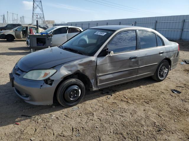 1HGES16325L010267 - 2005 HONDA CIVIC DX VP Մոխրագույն լուսանկար 1