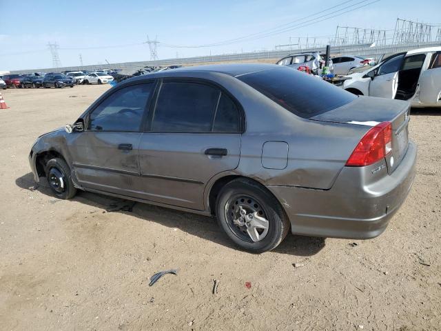 1HGES16325L010267 - 2005 HONDA CIVIC DX VP Մոխրագույն լուսանկար 2