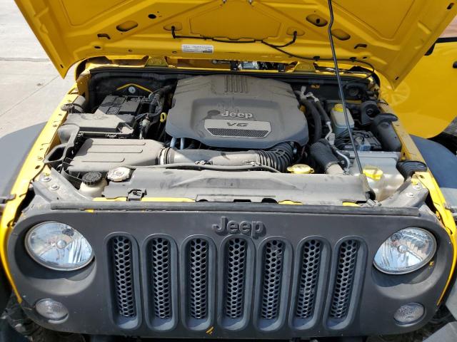 1C4AJWAG6FL702797 - 2015 JEEP WRANGLER SPORT YELLOW photo 11