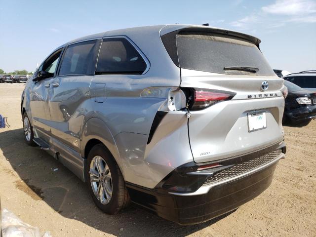 5TDXSKFC9MS026105 - 2021 TOYOTA SIENNA XSE SILVER photo 2